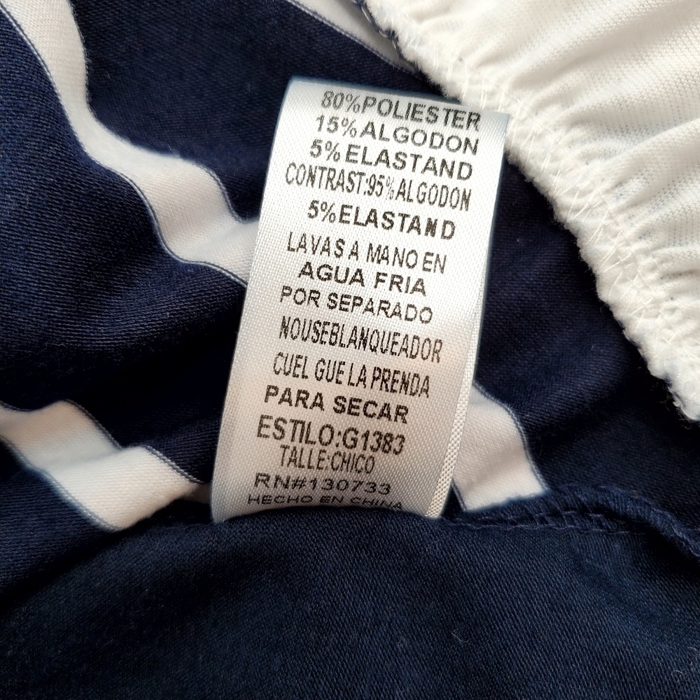 Umgee Blue White Striped Ruffle Top - Picture 5 of 5